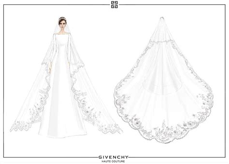 robe de mariée de meghan markle givenchy|Givenchy dévoile les croquis de la robe de mariée de Meghan .